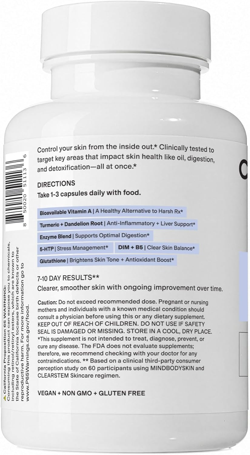 MINDBODYSKIN Hormonal Acne Supplement