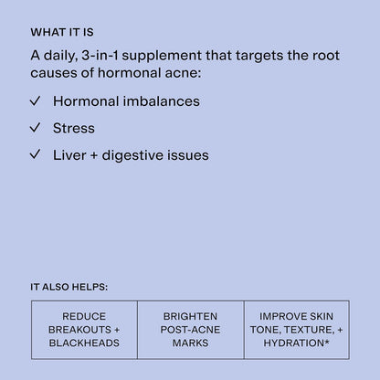 MINDBODYSKIN Hormonal Acne Supplement