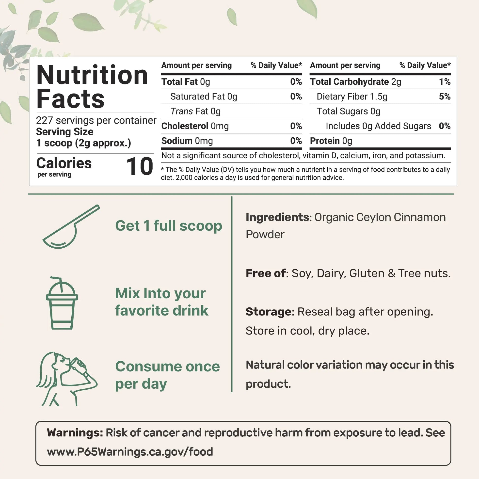 Organic Ceylon Cinnamon Powder